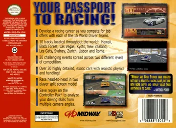 World Driver Championship (USA) box cover back